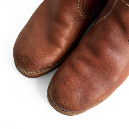 1970s Brown Sherpa Insulated Leather Boots (9)