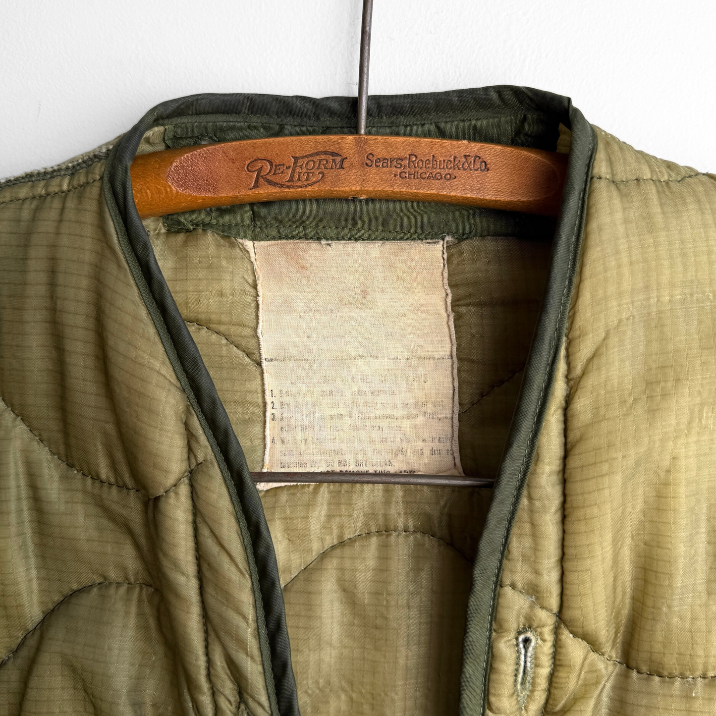 1970s U.S. Military M-65 Cold Weather Quilted Liner