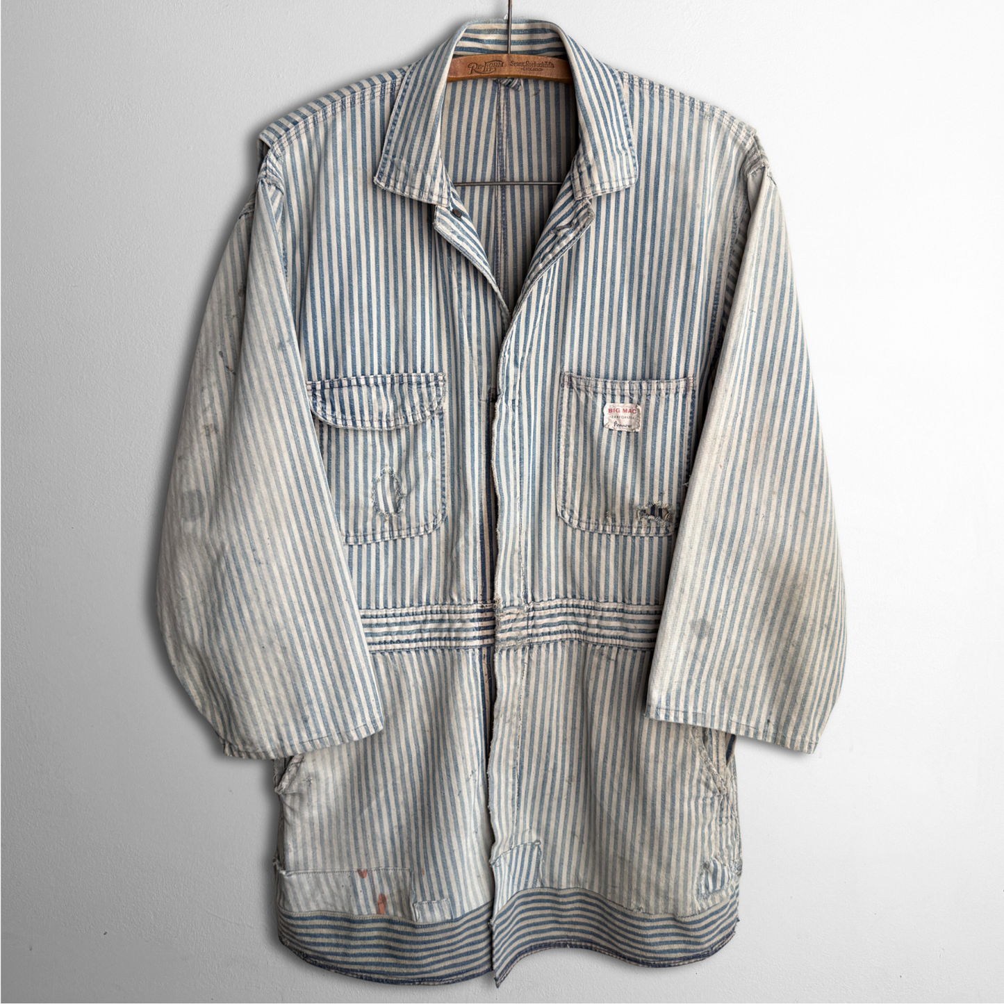 1950s Big Mac Hickory Stripe Coverall Chore Coat
