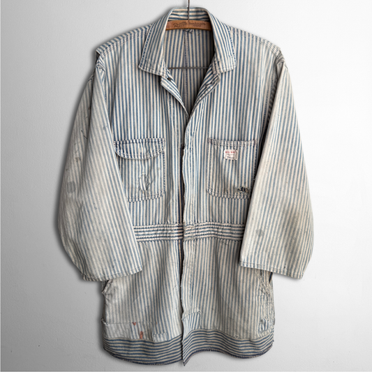 1950s Big Mac Hickory Stripe Coverall Chore Coat
