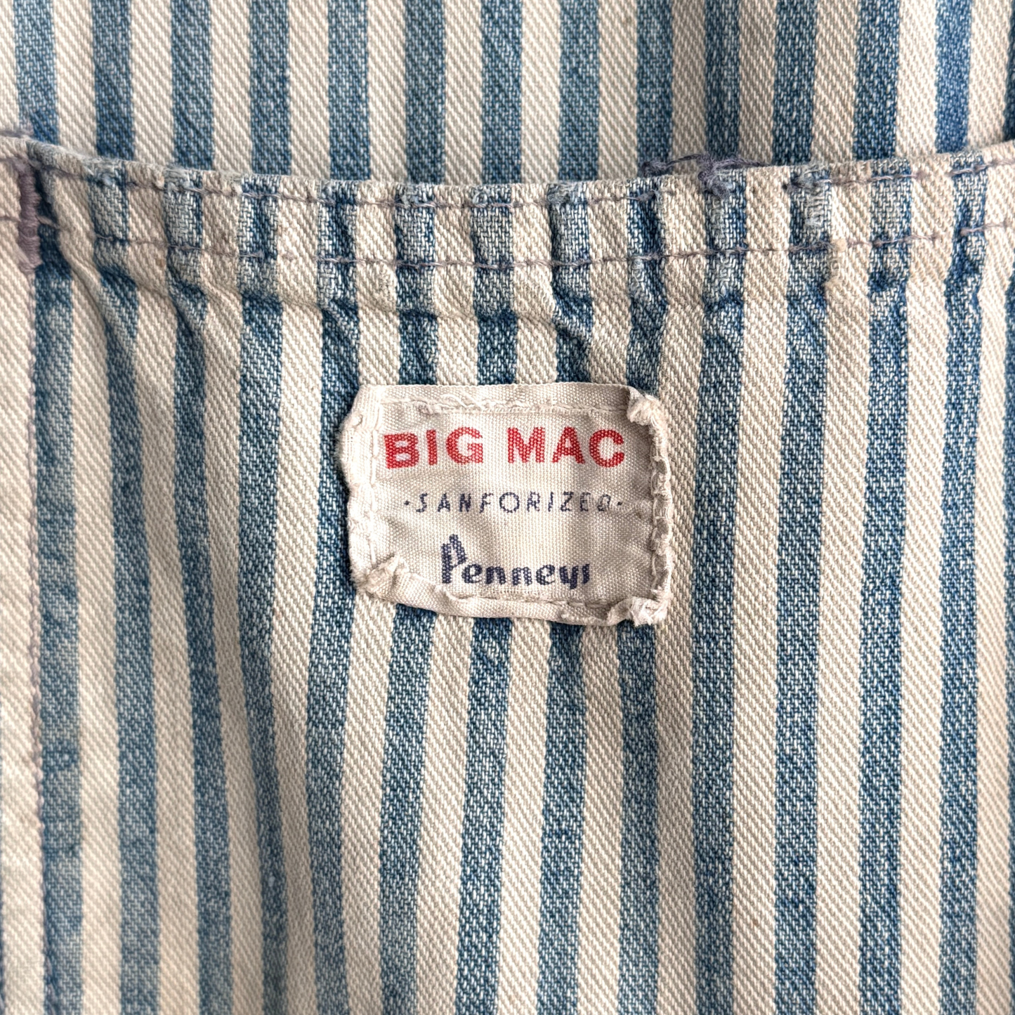 1950s Big Mac Hickory Stripe Coverall Chore Coat