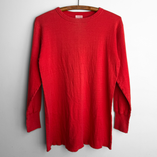1960s Red Dual-Layer Thermal Long Sleeve