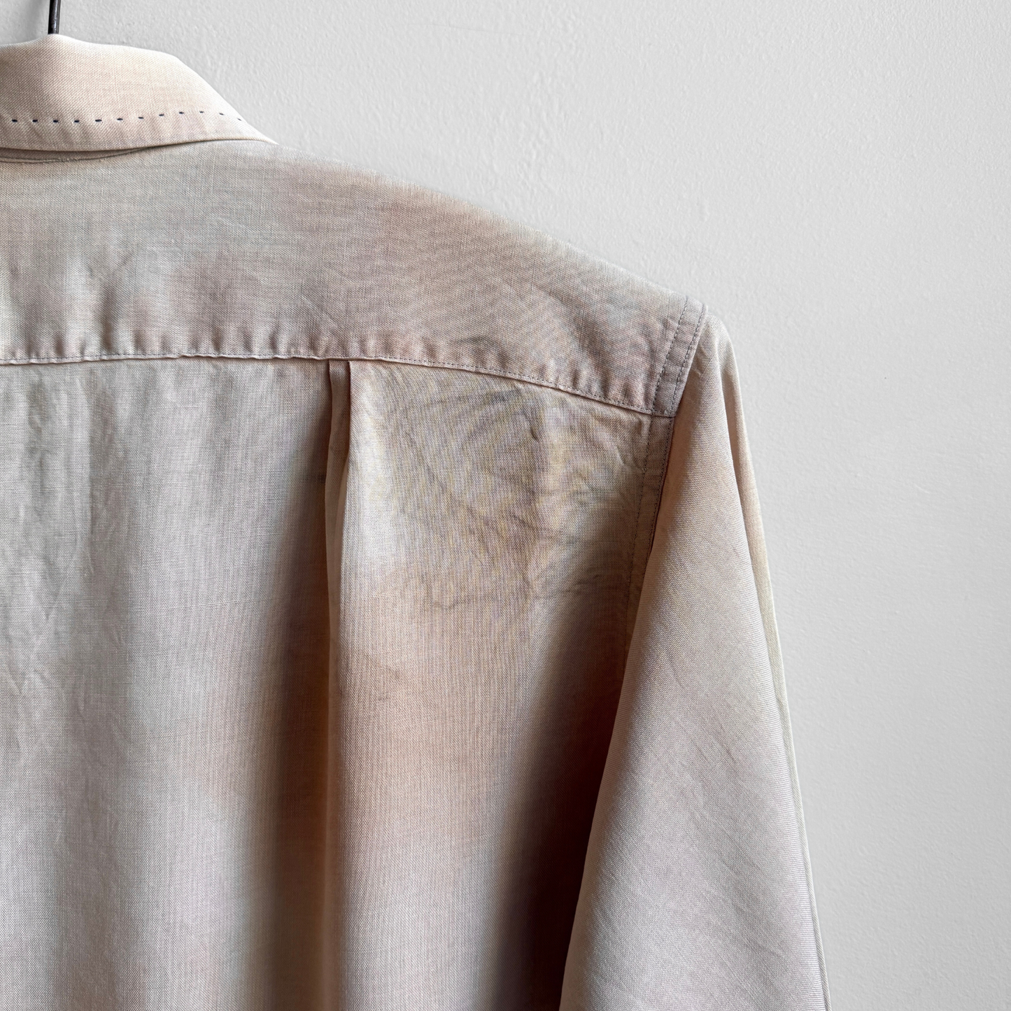 1960s Dye Faded Rayon Embroidery Shirt