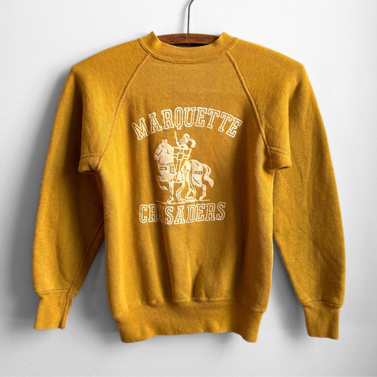 1960s Marquette Crusaders Flock Print Sweatshirt
