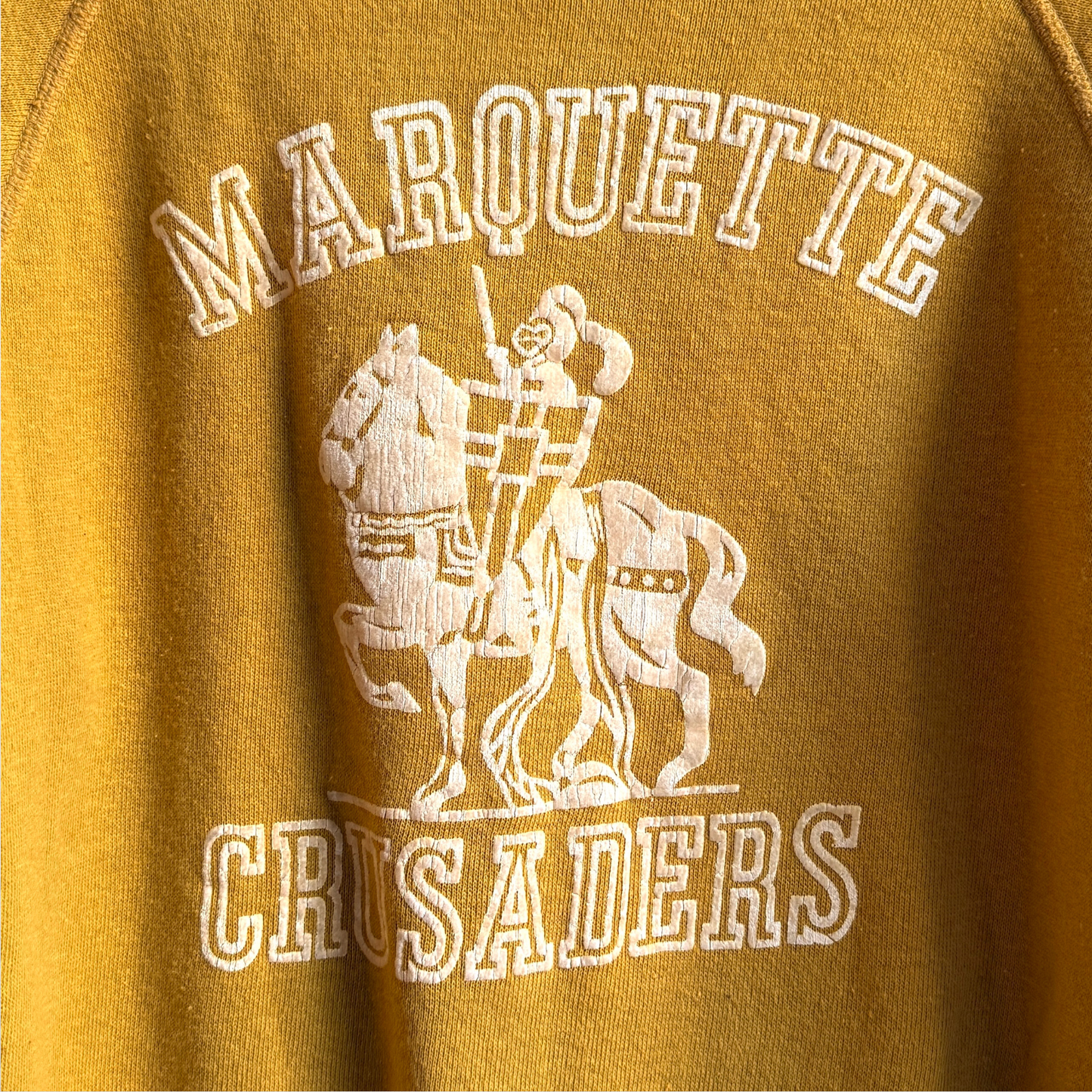 1960s Marquette Crusaders Flock Print Sweatshirt