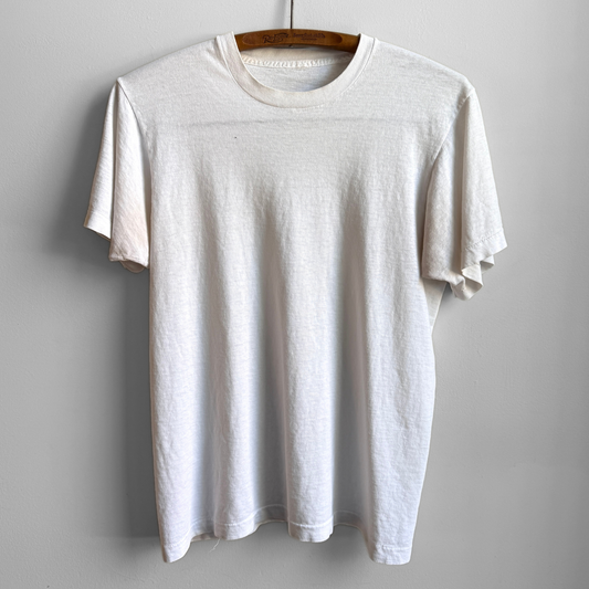 1980s Faded Blank White Tee