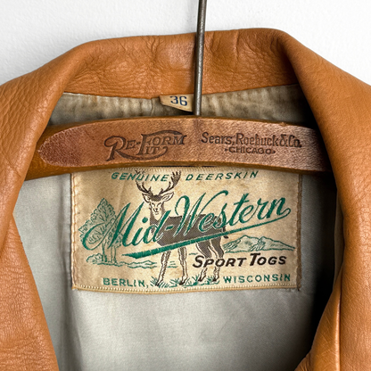 1960s Genuine Deerskin Leather Jacket