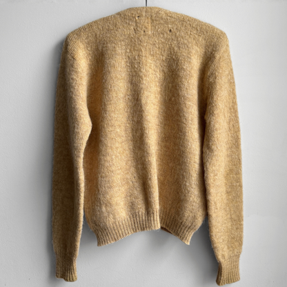 1960s Tan Mohair Knit Cardigan