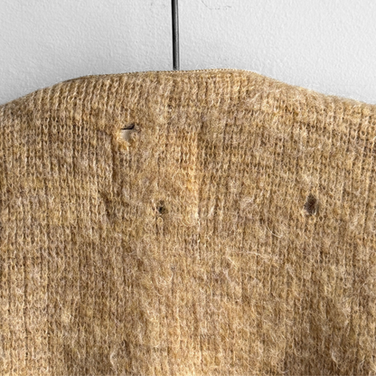 1960s Tan Mohair Knit Cardigan