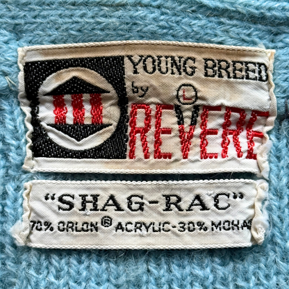 1960s Light Blue Mohair Knit Cardigan