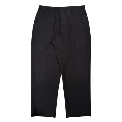 1950s Dark Grey Gulf Stream Wool Dress Pants (32)