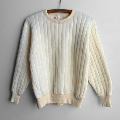 1970s Quilted Thermal Insulated Sweatshirt