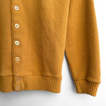1970s Yellow Acrylic Knit Cardigan
