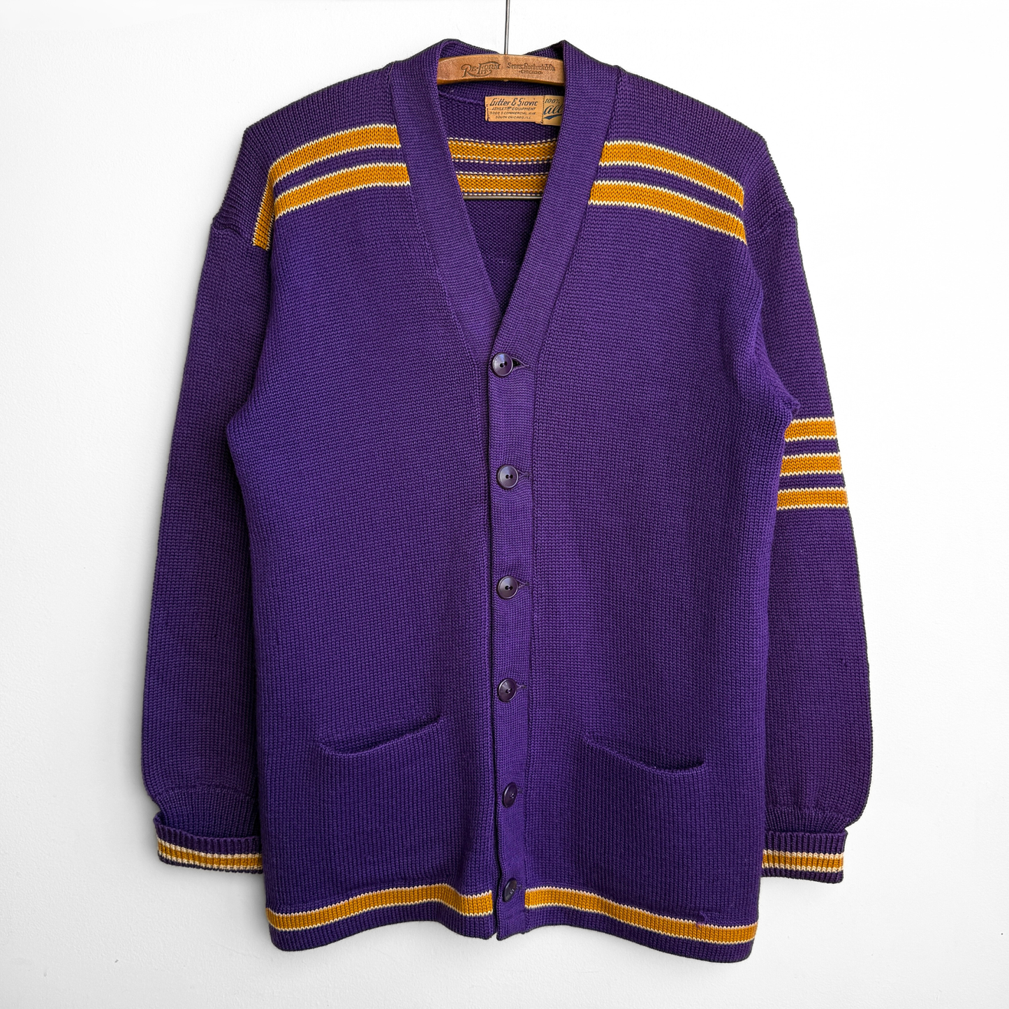 1950s Bowen High School Chicago Letterman Cardigan