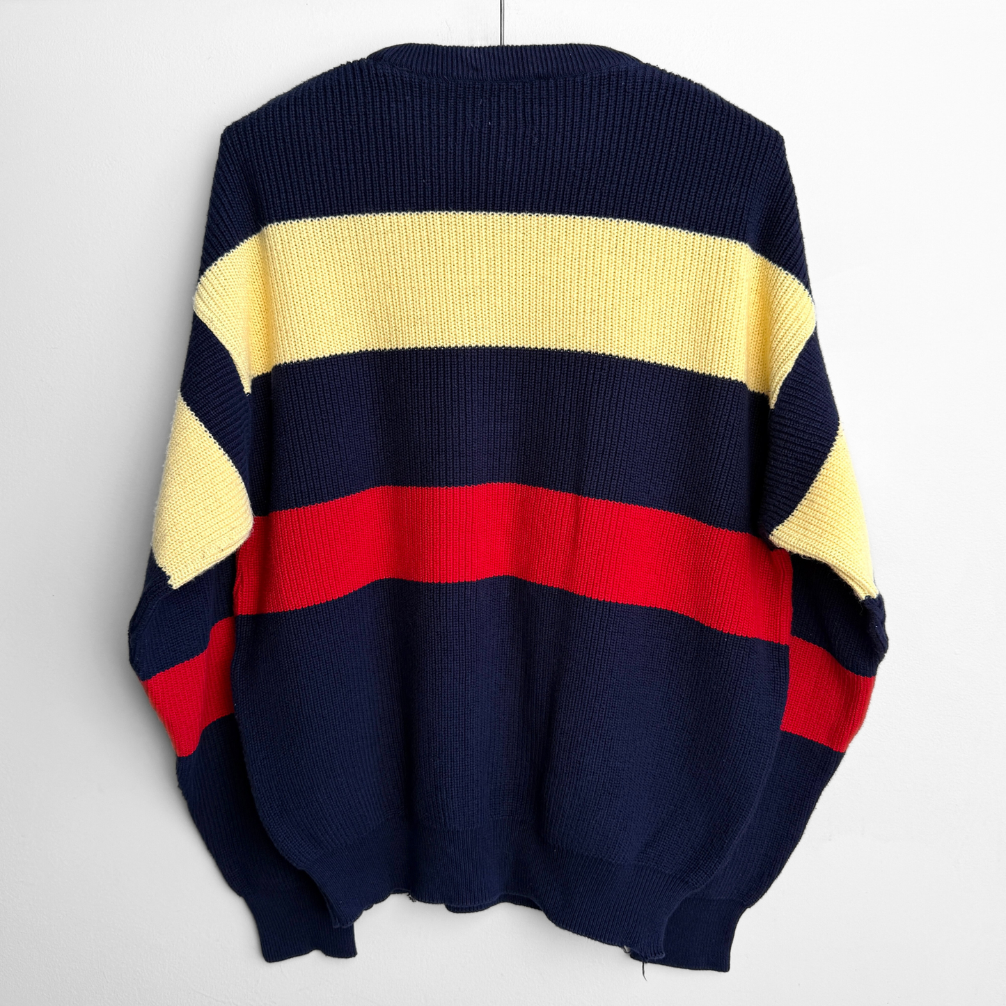 1970s Sailor Rib Fine Cotton Knit Sweater