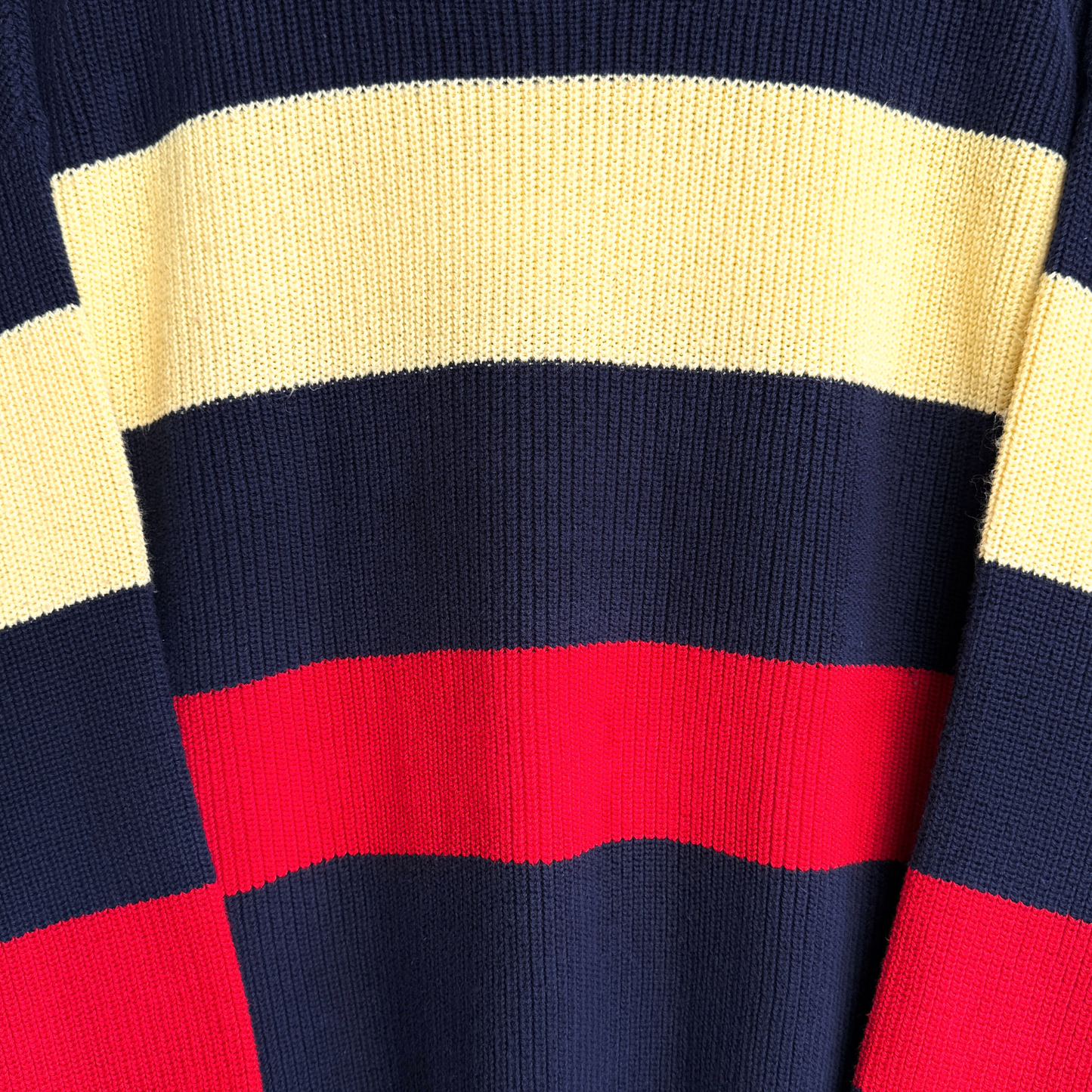 1970s Sailor Rib Fine Cotton Knit Sweater