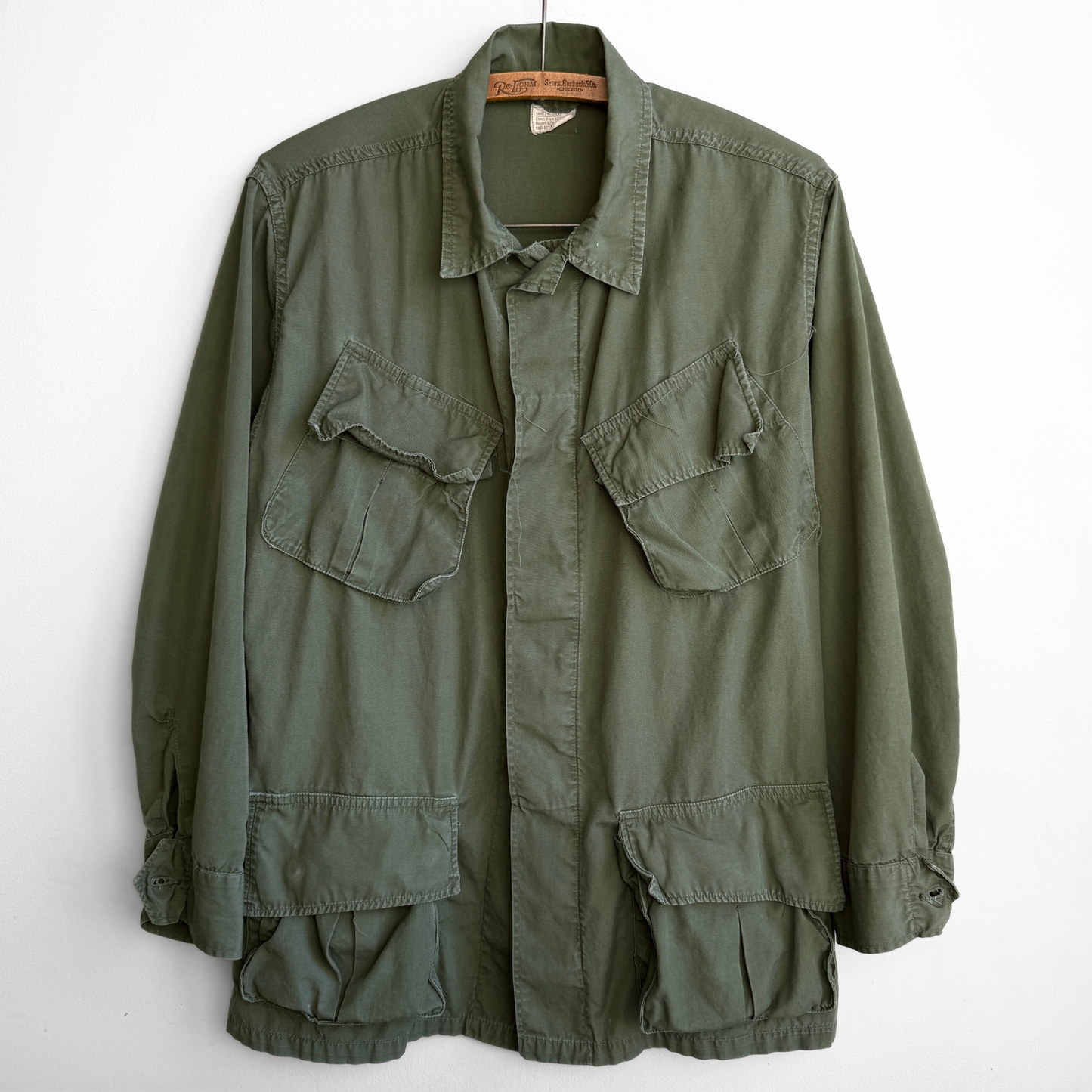 1960s U.S. Army OG 107 Slant Pocket Poplin Jacket