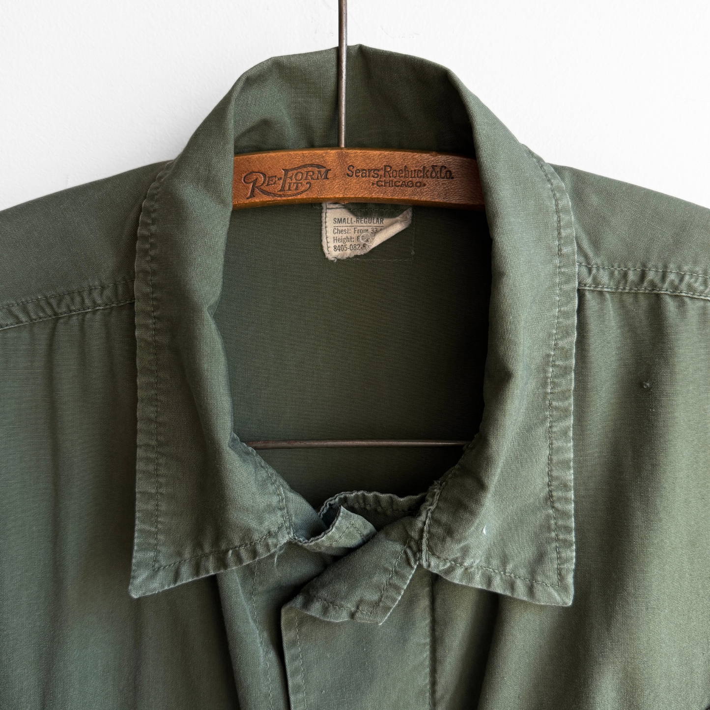1960s U.S. Army OG 107 Slant Pocket Poplin Jacket