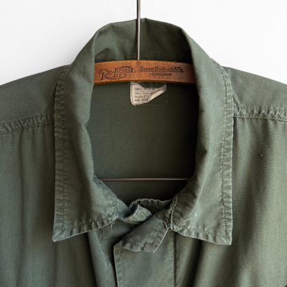 1960s U.S. Army OG 107 Slant Pocket Poplin Jacket