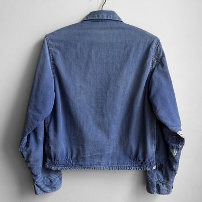 1960s Blue Flannel Lined Work Jacket