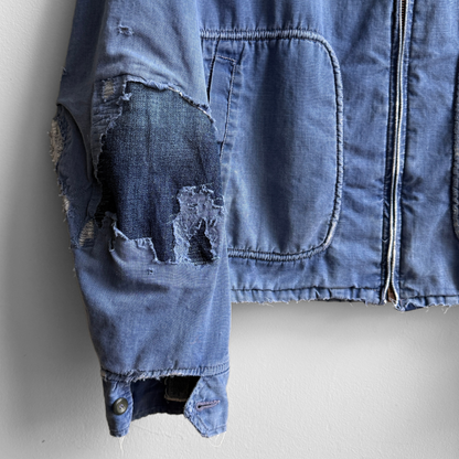 1960s Blue Flannel Lined Work Jacket