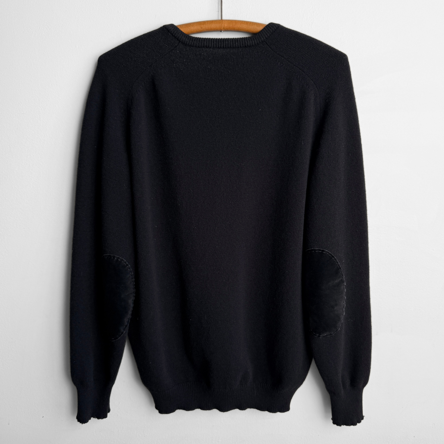 1970s Black V-Neck Sweater