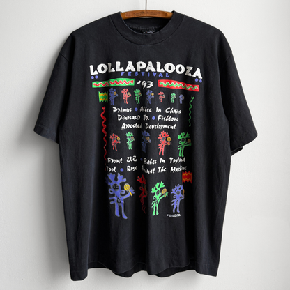 1993 Lollapalooza Festival Black Graphic Tee
