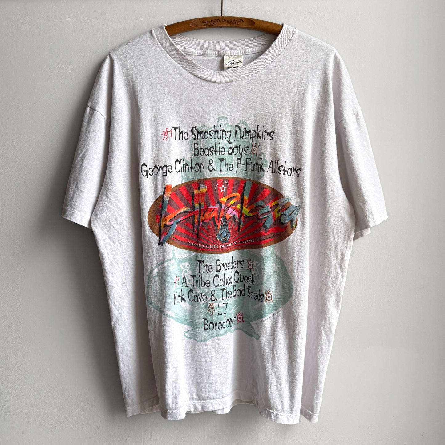 1994 Lollapalooza Festival White Graphic Tee
