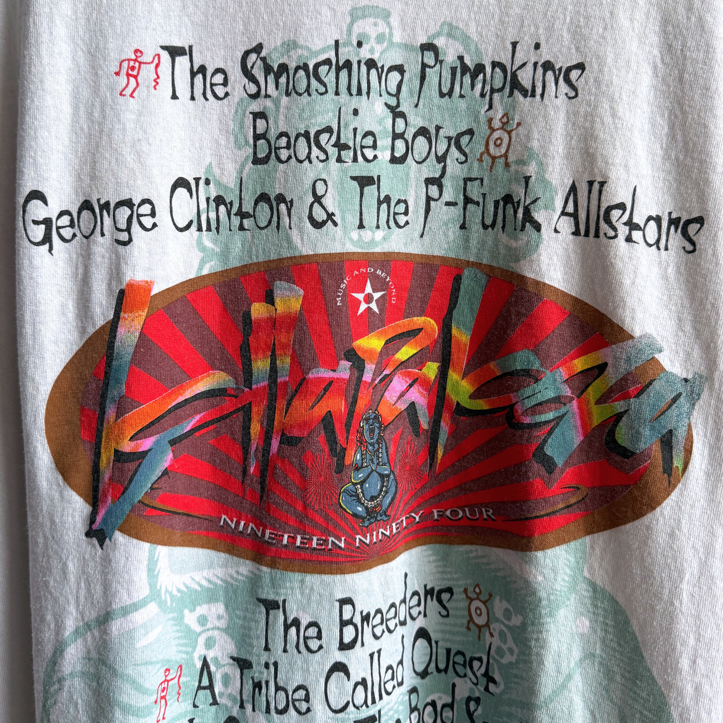 1994 Lollapalooza Festival White Graphic Tee