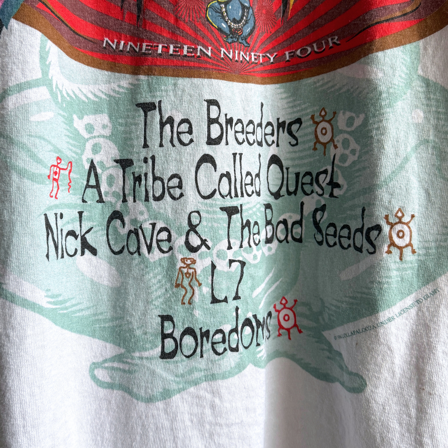 1994 Lollapalooza Festival White Graphic Tee