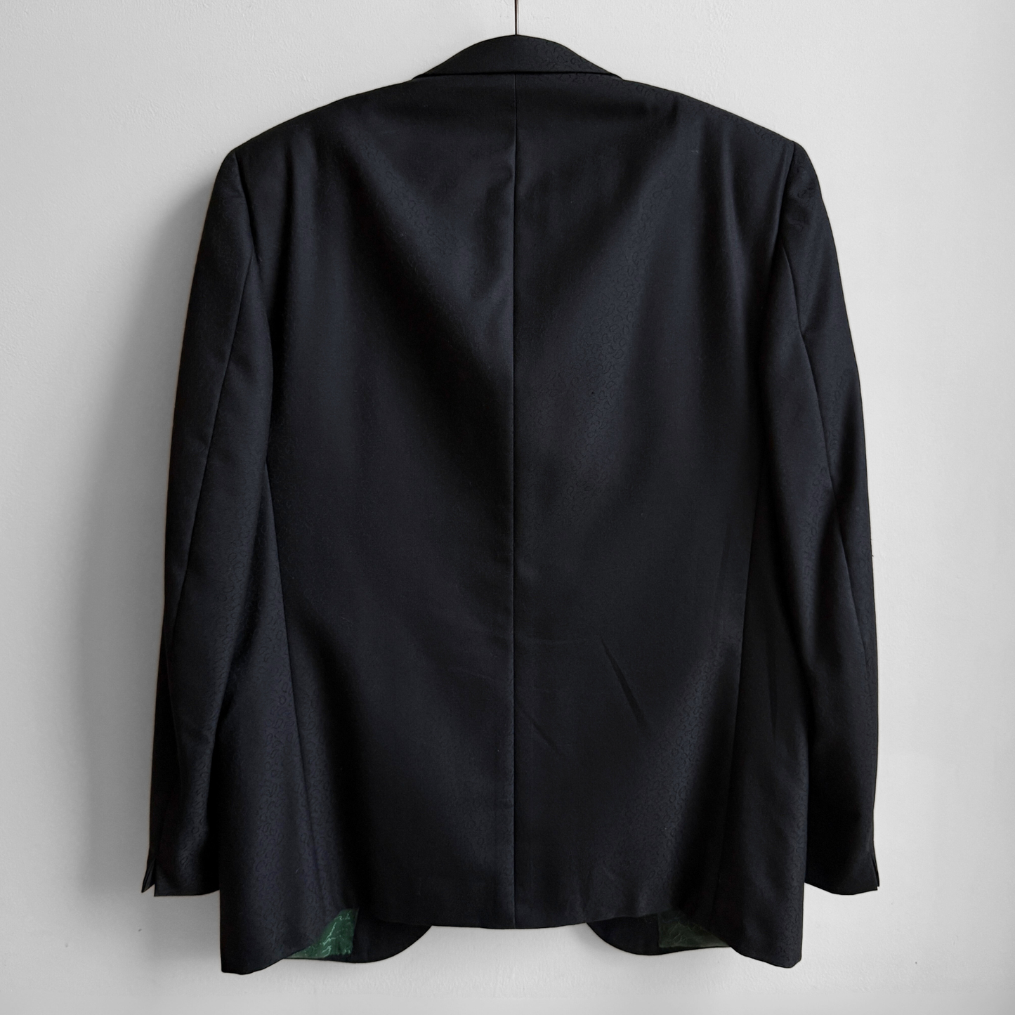 1960s Black Paisley Monogram Blazer Jacket