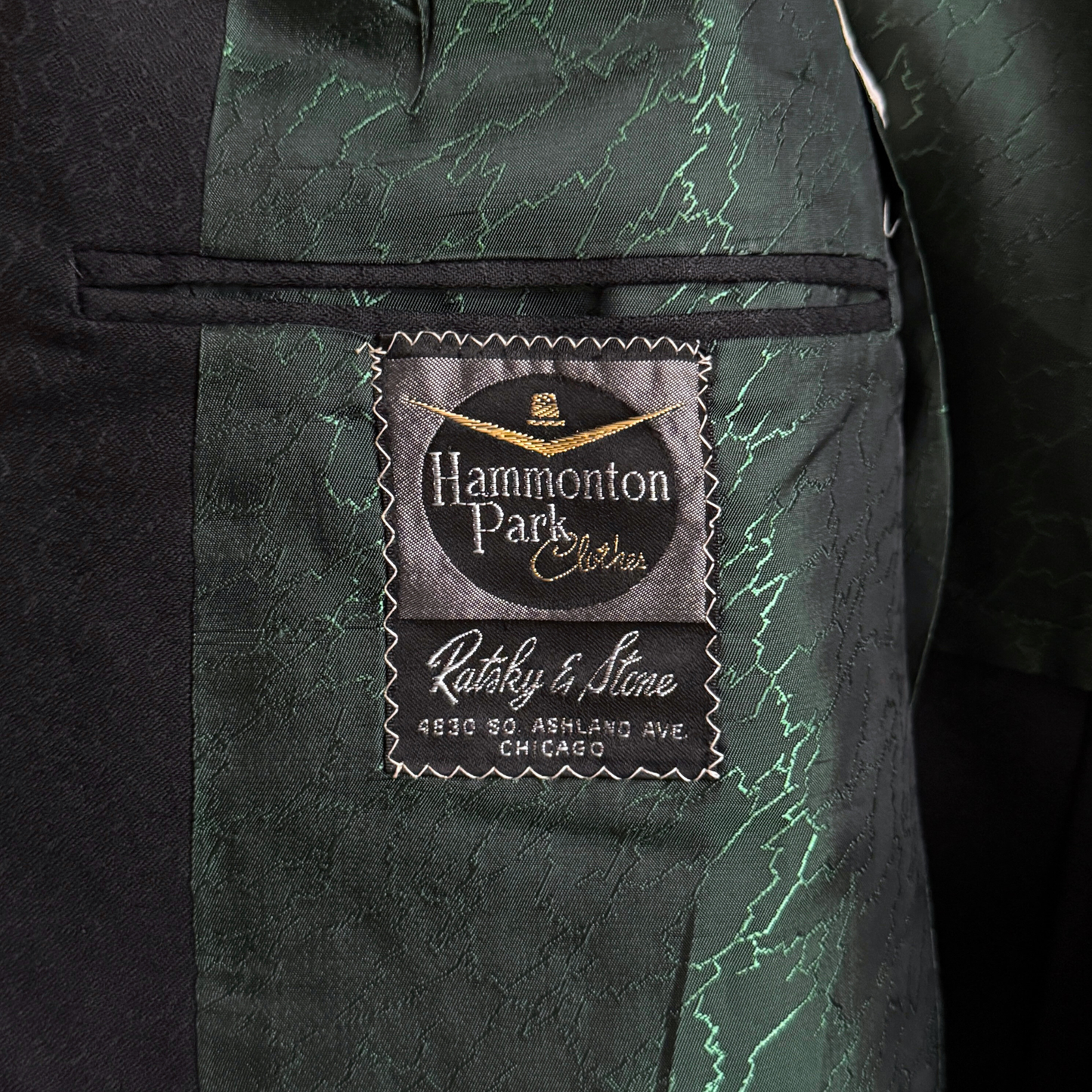 1960s Black Paisley Monogram Blazer Jacket