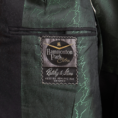 1960s Black Paisley Monogram Blazer Jacket