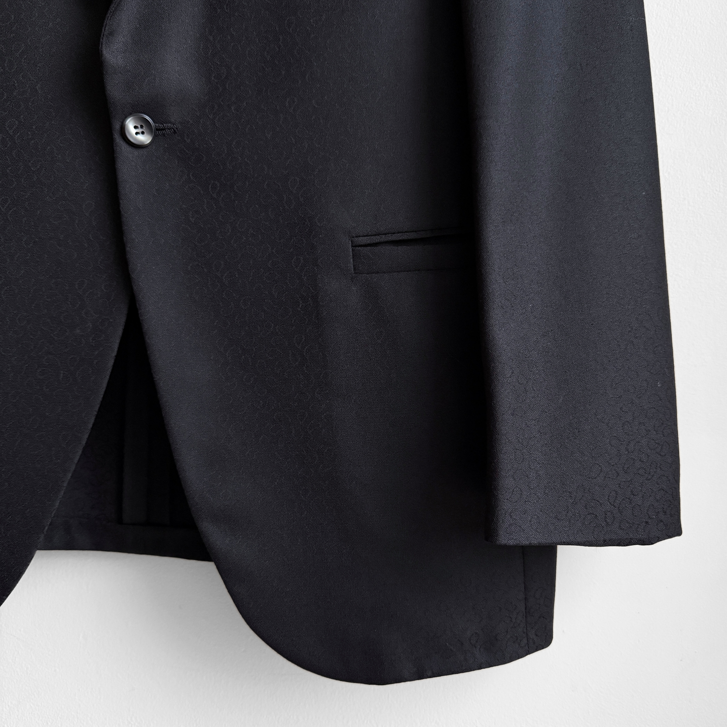 1960s Black Paisley Monogram Blazer Jacket