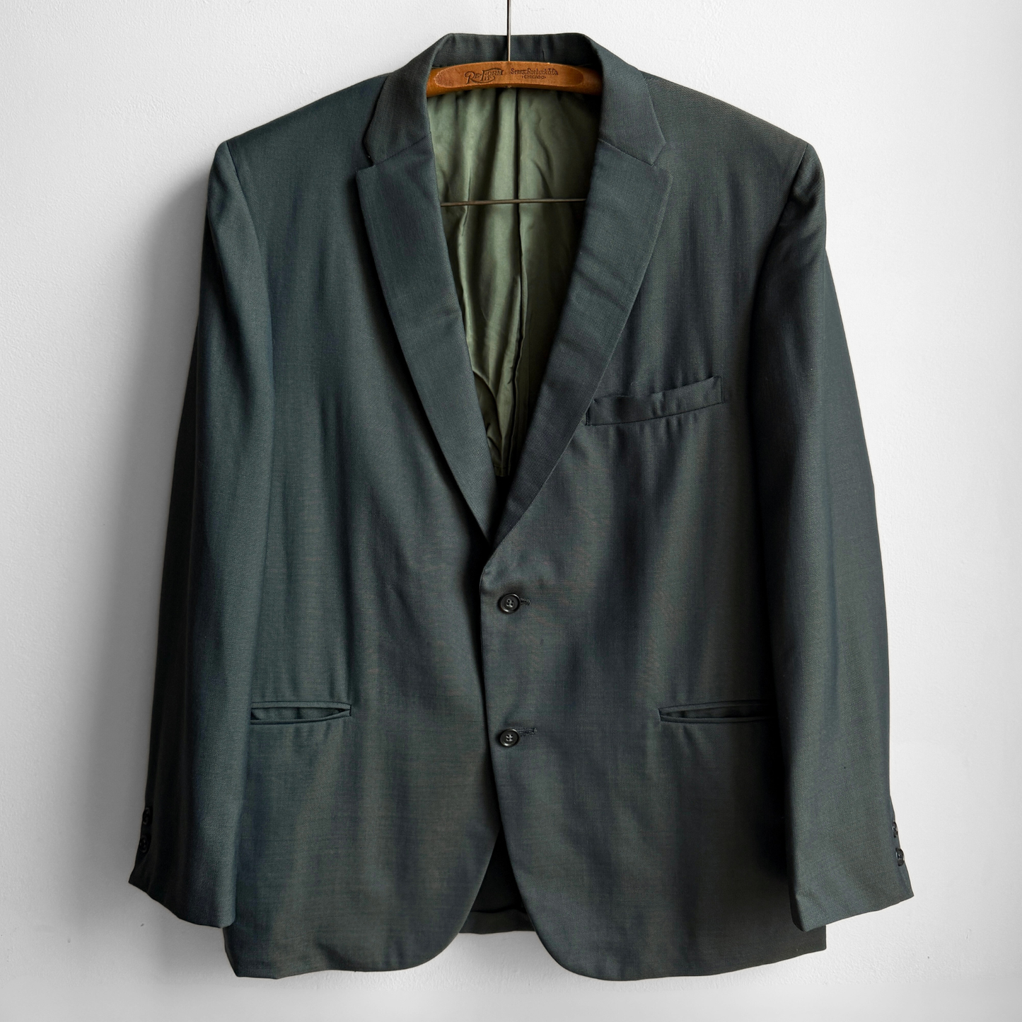 1960s Iridescent Green Blazer Jacket