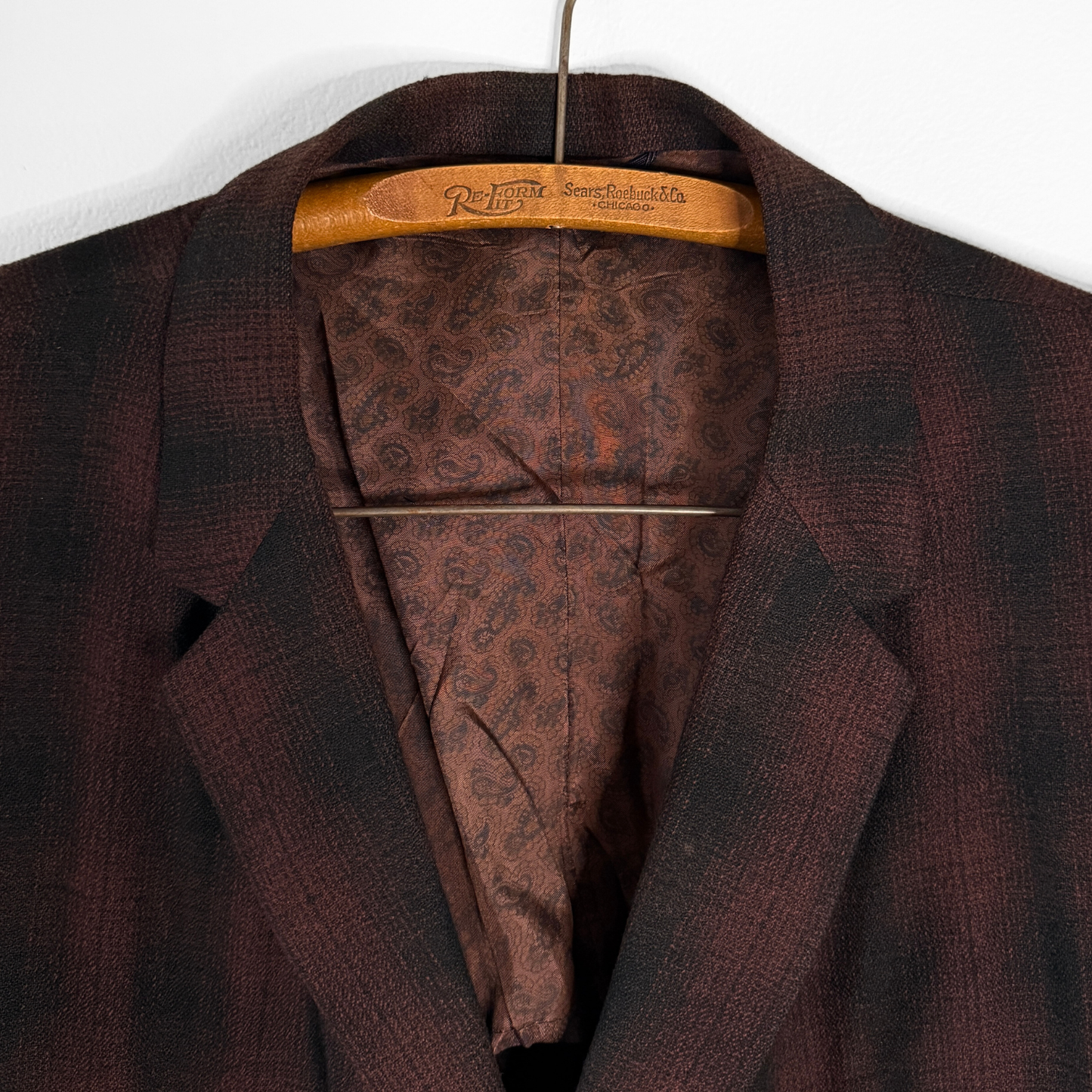 1960s Red & Black Plaid Blazer Jacket