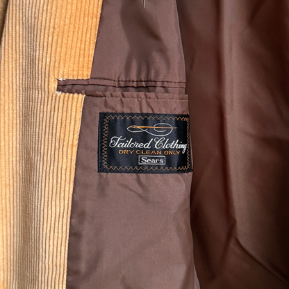 1970s Tan Corduroy Blazer Jacket