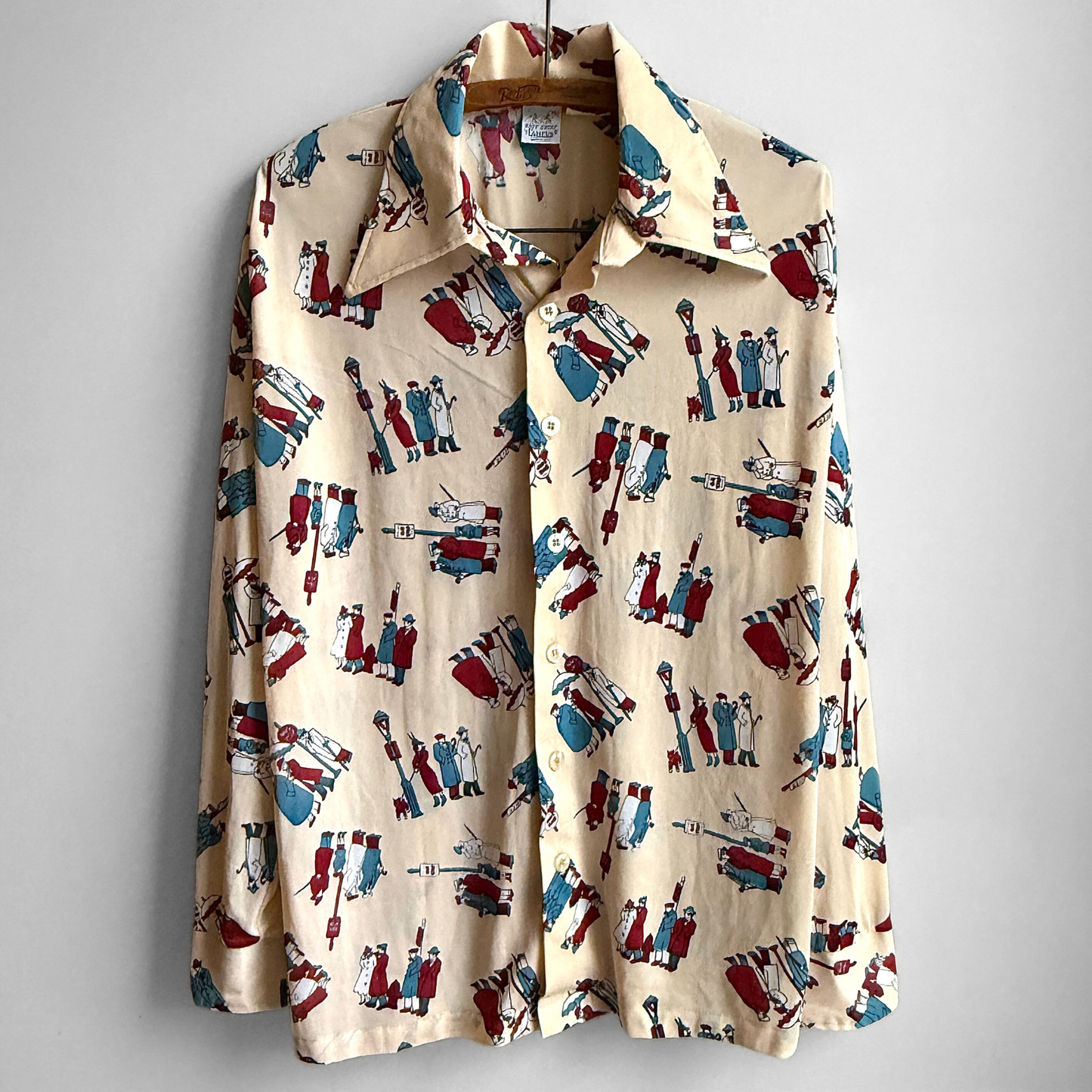 1970s City People Print Shirt