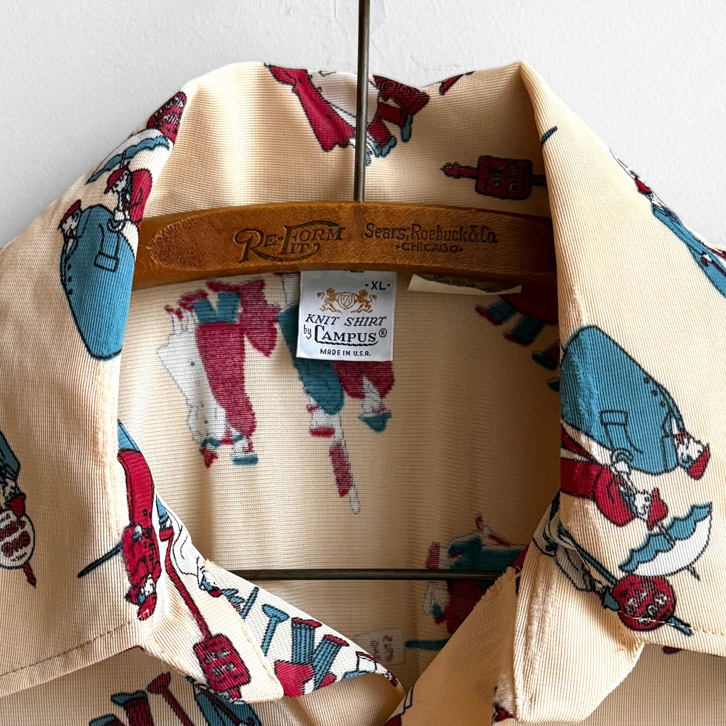 1970s City People Print Shirt