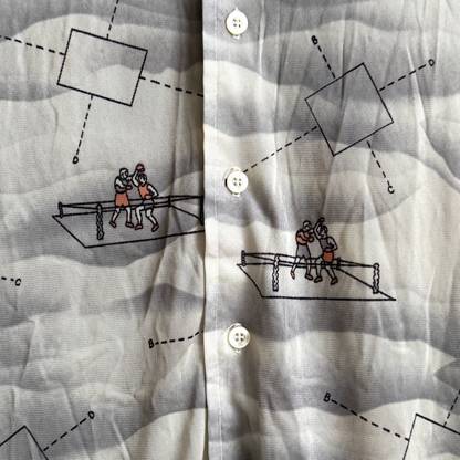 1970s Geometric Boxing Print Shirt