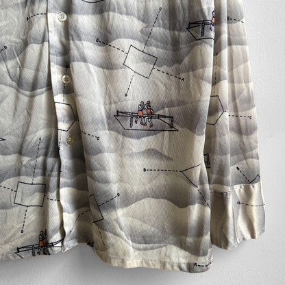 1970s Geometric Boxing Print Shirt