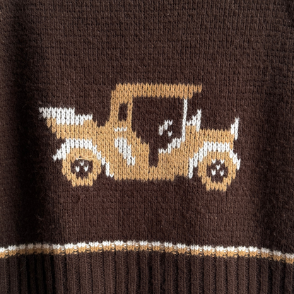 1970s Town Car Brown Sweater Vest