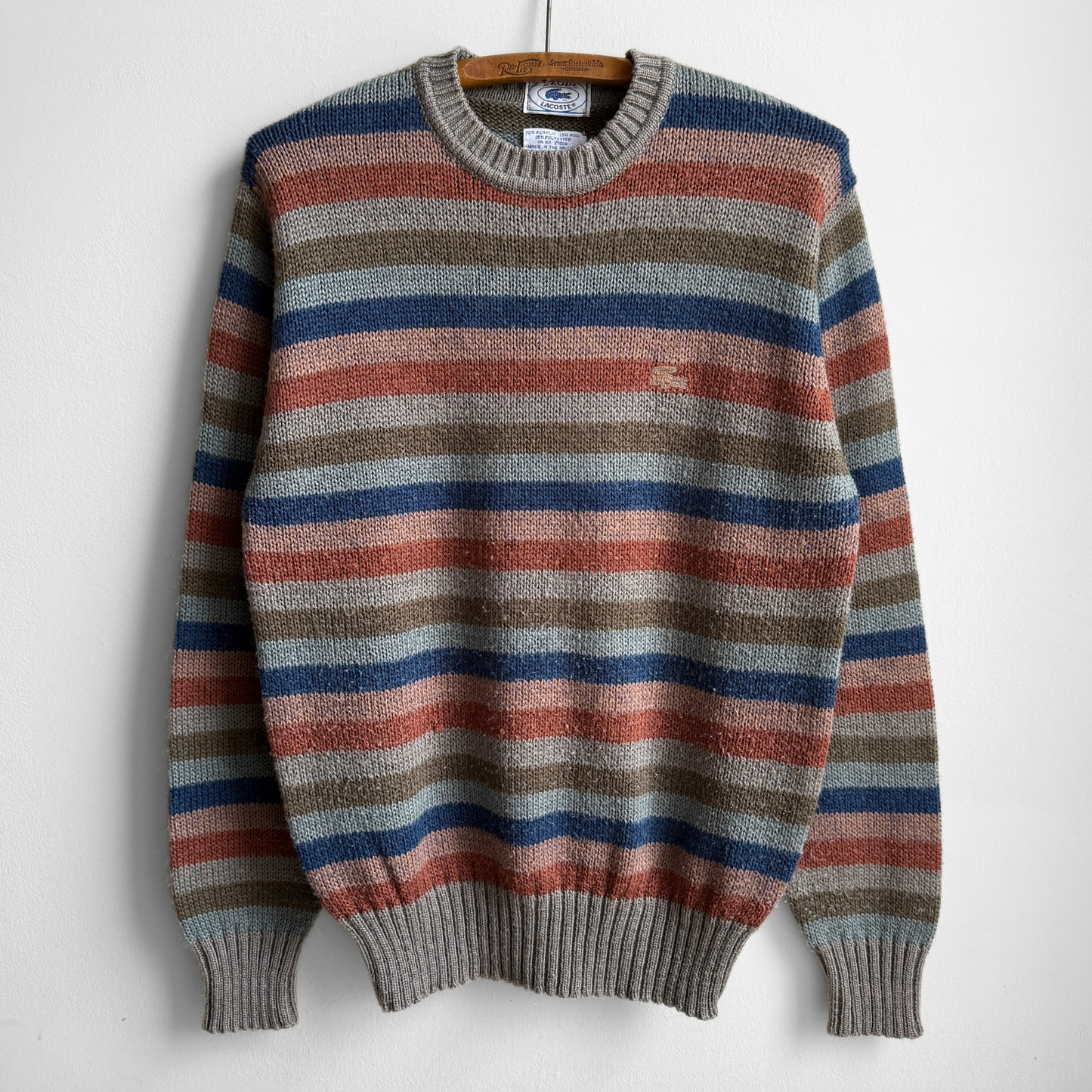 1970s Multi Color Striped Knit Sweater