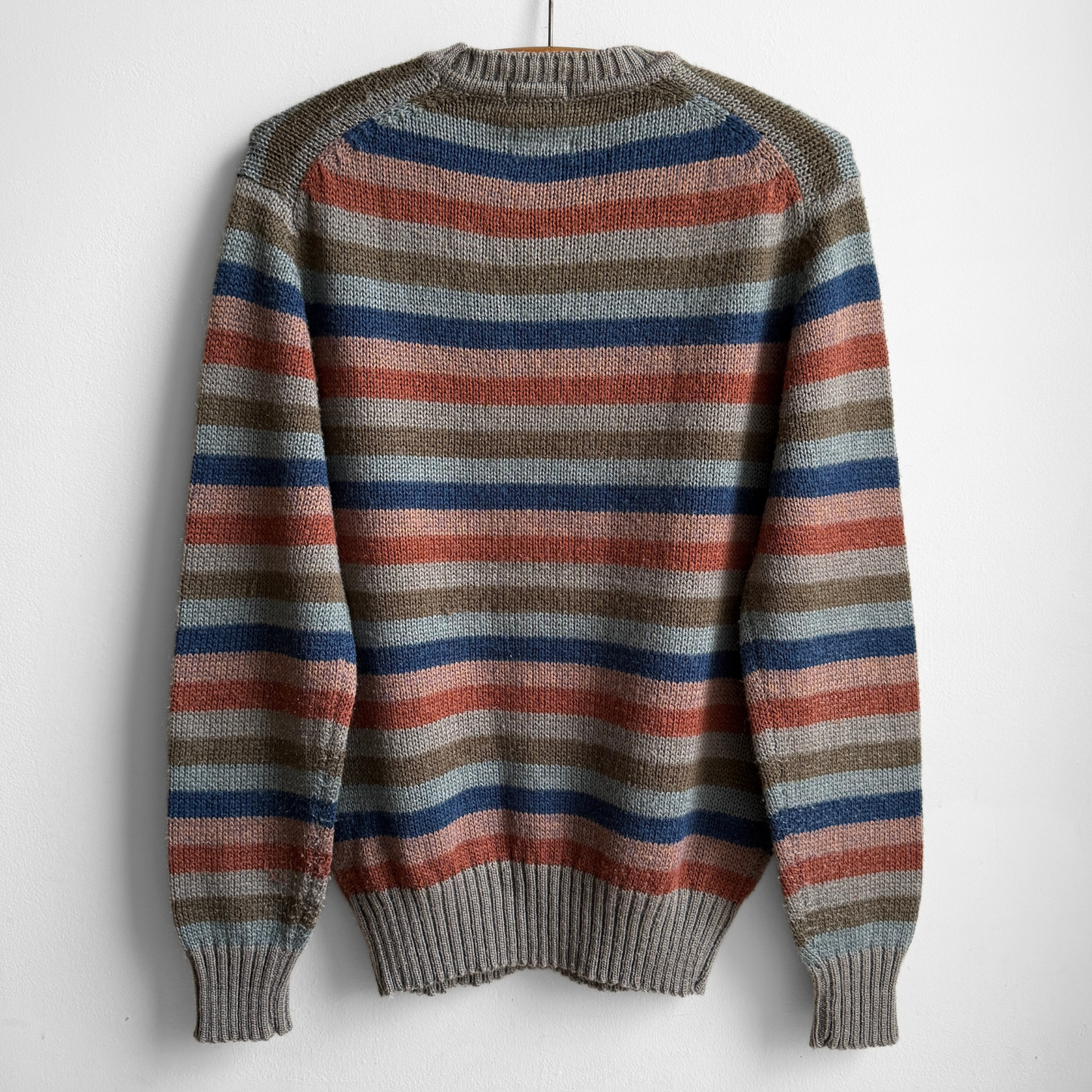 1970s Multi Color Striped Knit Sweater