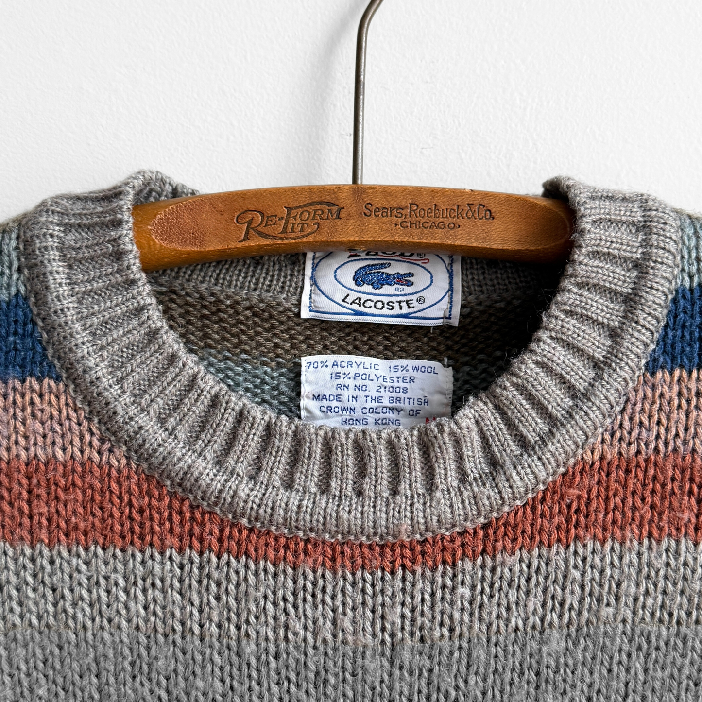 1970s Multi Color Striped Knit Sweater