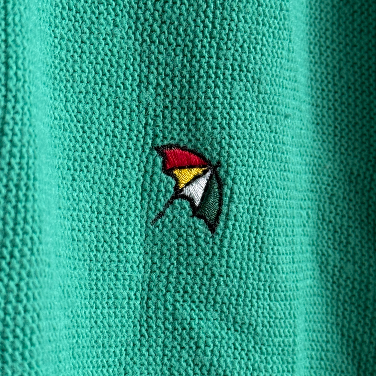 1980s Teal Green Acrylic Knit Cardigan