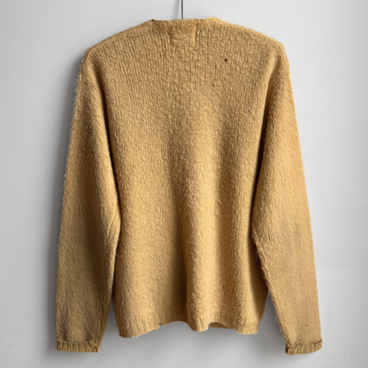 1960s Tan Mohair Knit Cardigan