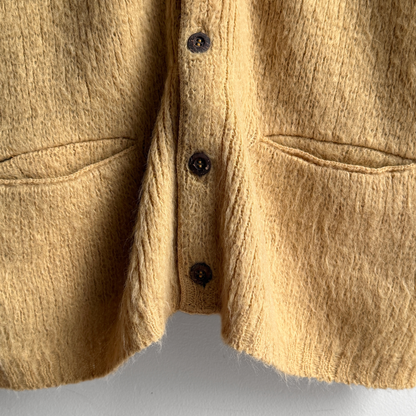 1960s Tan Mohair Knit Cardigan
