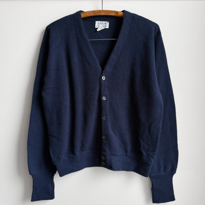 1980s Space Blue Acrylic Knit Cardigan