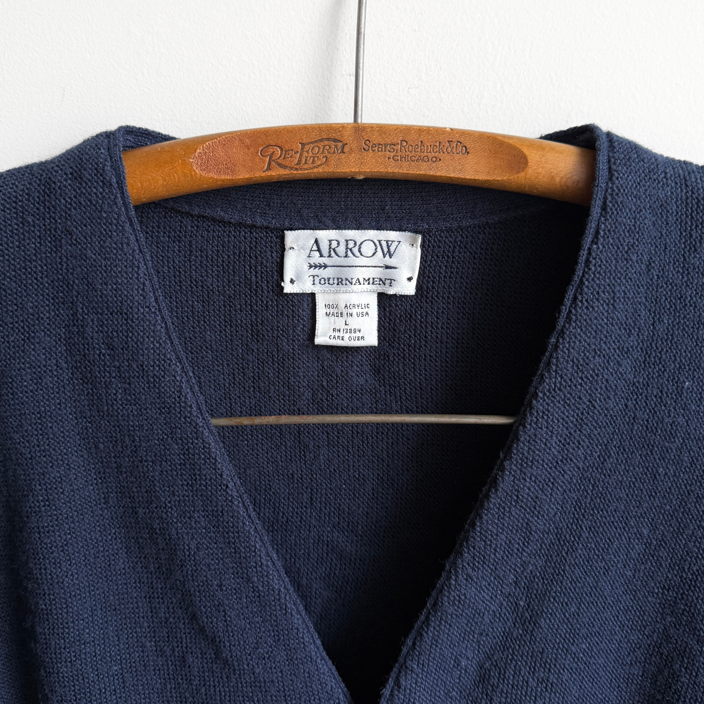 1980s Space Blue Acrylic Knit Cardigan